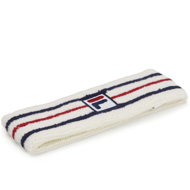 Testeira Fila Vintage Branco Marinho e Vermelho
