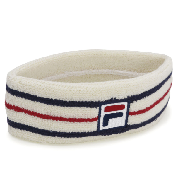 Testeira Fila Vintage Branco Marinho e Vermelho
