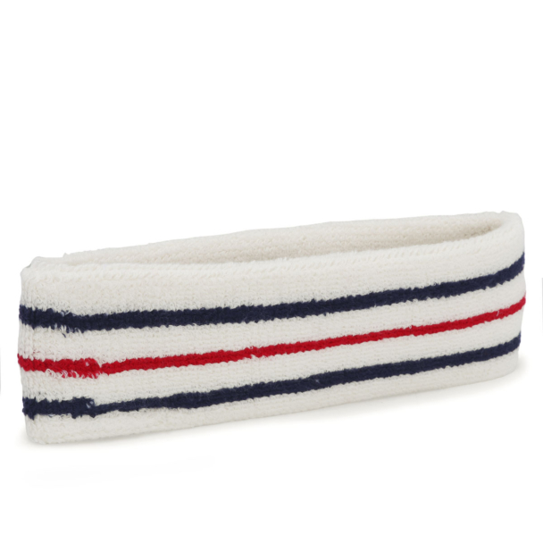 Testeira Fila Vintage Branco Marinho e Vermelho