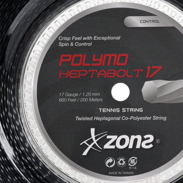 Corda Zons Heptabolt 17L 1.20mm Preta - Rolo com 200 Metros
