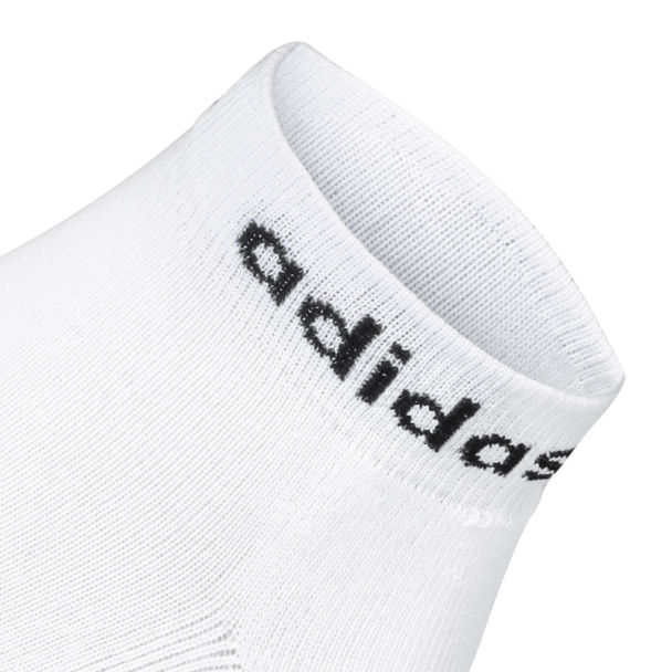 Meia Adidas Linear Ankle Cushioned 41 ao 43 - Pack com 03 Pares Branco