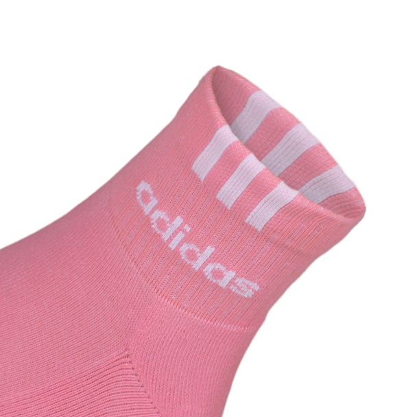 Meias Adidas C 3S Linear 38 AO 40 Pack com 03 Unidades Branca e Rosa