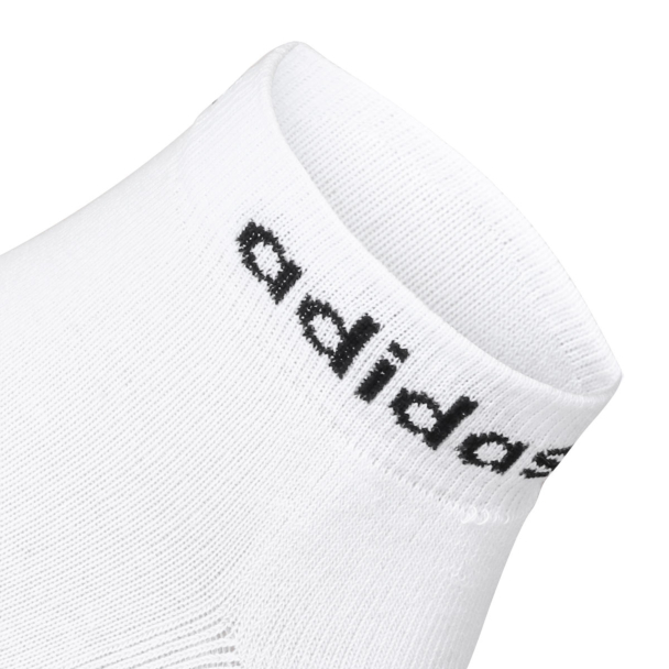 Meia Adidas Lin Ankle 41 ao 43- Pack com 03 unidades Branco Cinza e Preto