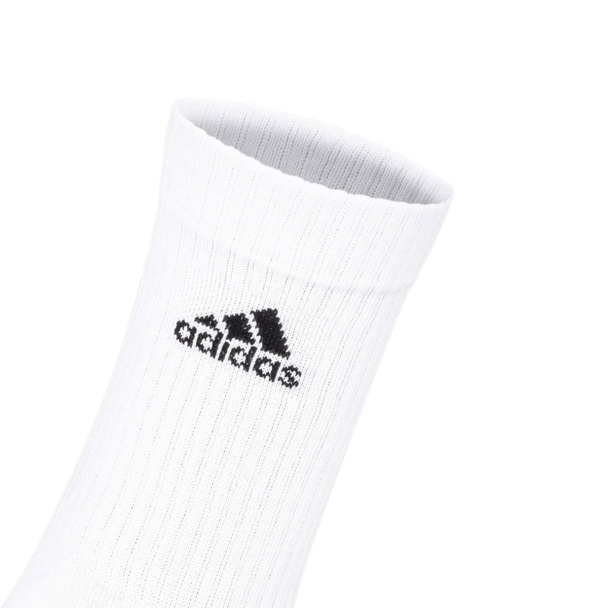 Meia Adidas SPW CRW 35 ao 37 - Pack com 03 unidades Branco Cinza e Preto