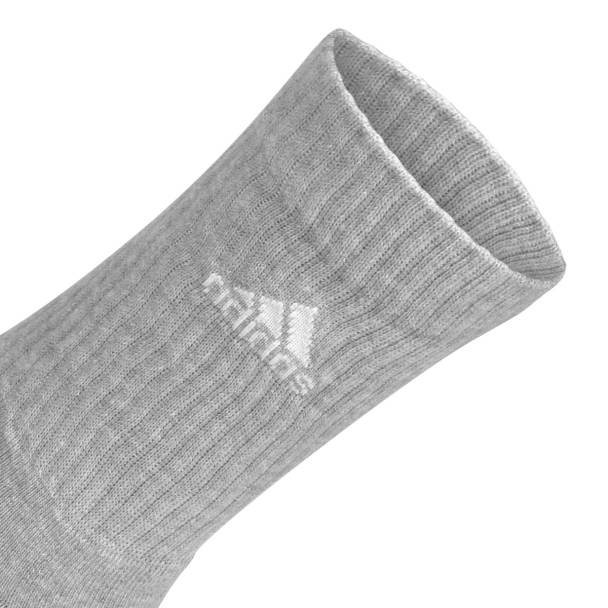 Meia Adidas SPW CRW 35 ao 37 - Pack com 03 unidades Branco Cinza e Preto