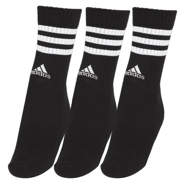 Meia Adidas 3S 38 ao 40 - Pack com 03 Pares - Preta