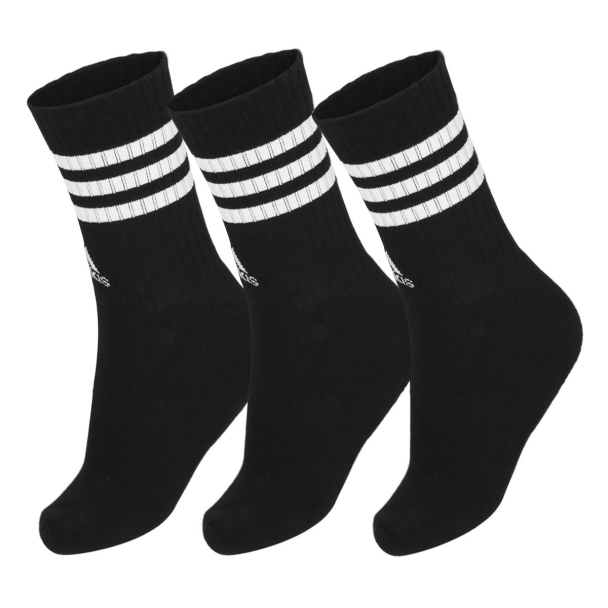 Meia Adidas 3S 38 ao 40 - Pack com 03 Pares - Preta