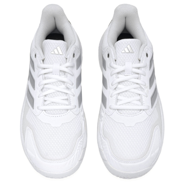 Tênis Adidas Courtjam Control 3 - All Court - Branco e Prata