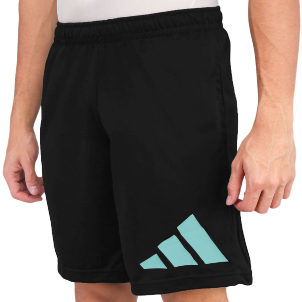 Shorts Adidas Logo Preto e Azul