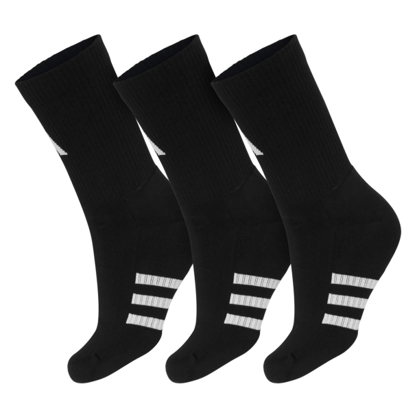 Meia Adidas Performance - 41 ao 43 - Pack com 03 Pares - Preto