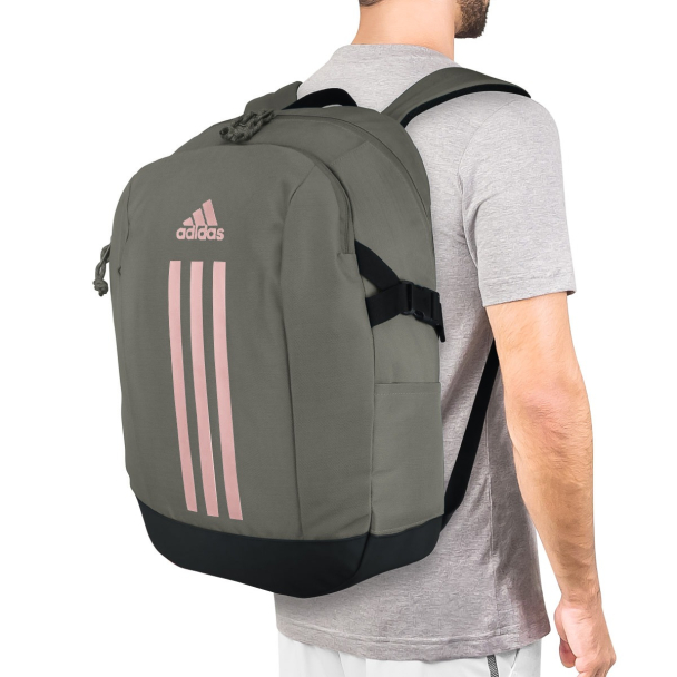 Mochila Adidas Power 7 Cinza e Rosa