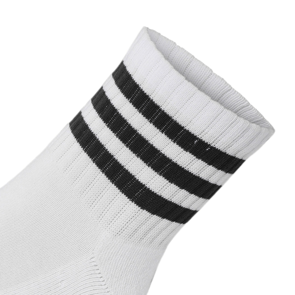 Meia Adidas 3S C SPW Mid 35 Ao 37 - Pack Com 03 Pares - Branco e Preto