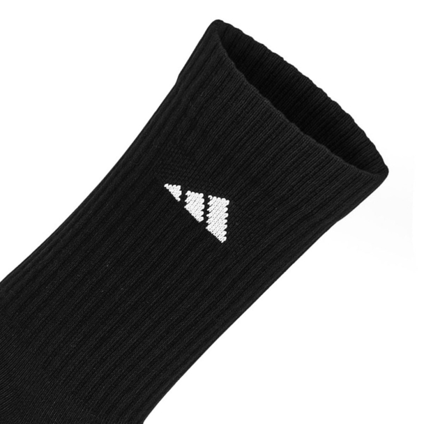 Meia Adidas Cushion Cano Alto Pack Com 06 Pares Preto