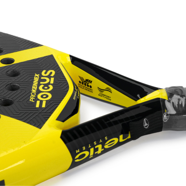 Raquete de Padel Prokennex Kinetic Focus Yellow - ProSpin.com.br
