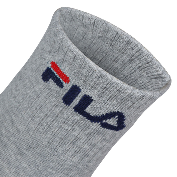 Meia Fila LS330037 34 ao 38 - Pack com 03 Pares - Branca Cinza e Preta