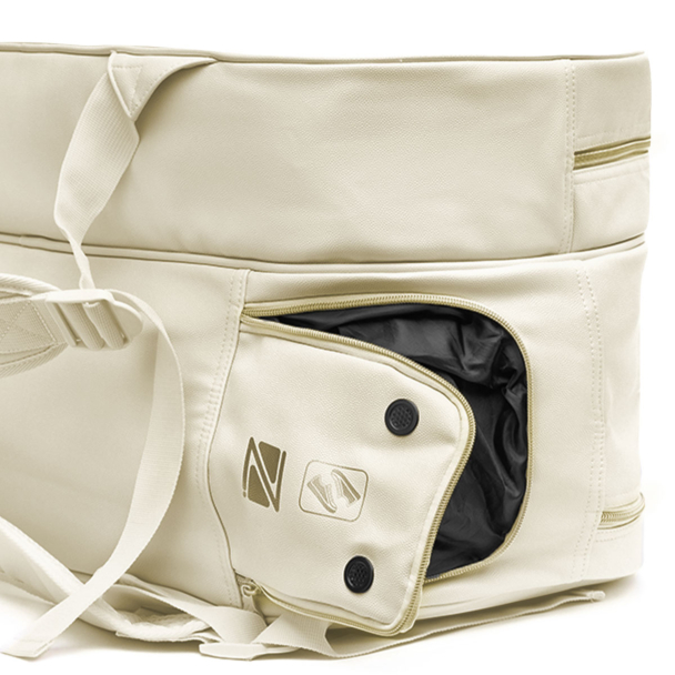 ひめきち　1104545 Raqueteira Zeiq Hummel Off White e Dourada - ProSpin.com.br