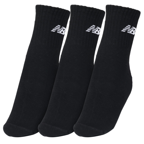 Meia New Balance Lifestyle Basic 35 ao 38 - Pack com 3 Pares - Preta