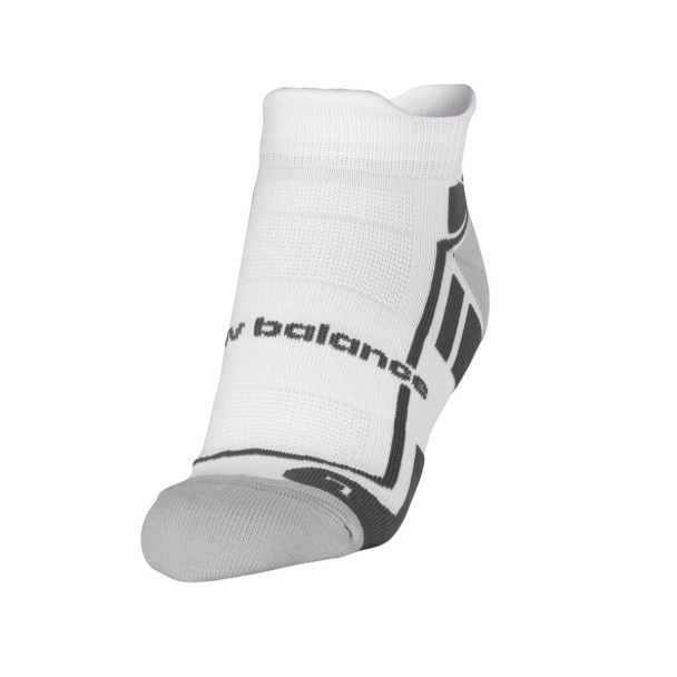 Meia New Balance Performance Invisível 39 ao 42 Branca e Cinza
