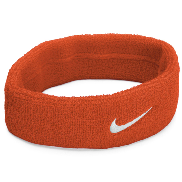 Testeira Nike Swoosh Laranja e Branco