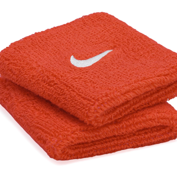 Munhequeira Nike Swoosh Curta com 02 unidades Laranja