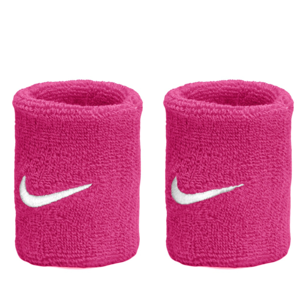 Munhequeira Nike Swoosh Curta com 02 unidades Rosa