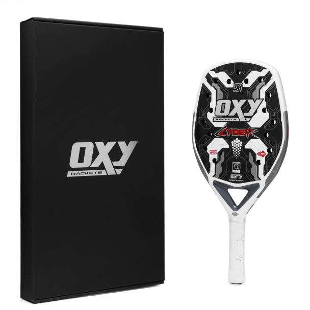 Raquete De Beach Tennis Oxy Cyber com Mochila Oxy Beach Branca de Brinde