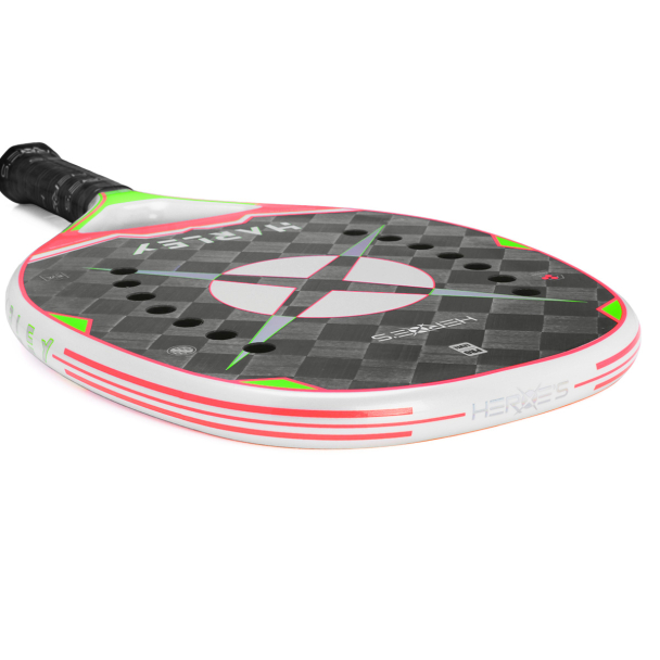 Raquete De Beach Tennis Heroes Harley Cinza Rosa e Verde