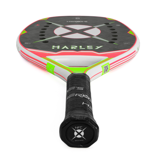 Raquete De Beach Tennis Heroes Harley Cinza Rosa e Verde