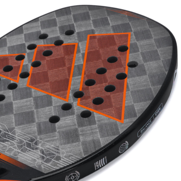 Raquete de Beach Tennis Adidas Adipower 3.3 H24 Preta Prata e Laranja