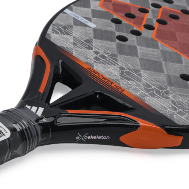 Raquete de Beach Tennis Adidas Adipower 3.3 H24 Preta Prata e Laranja