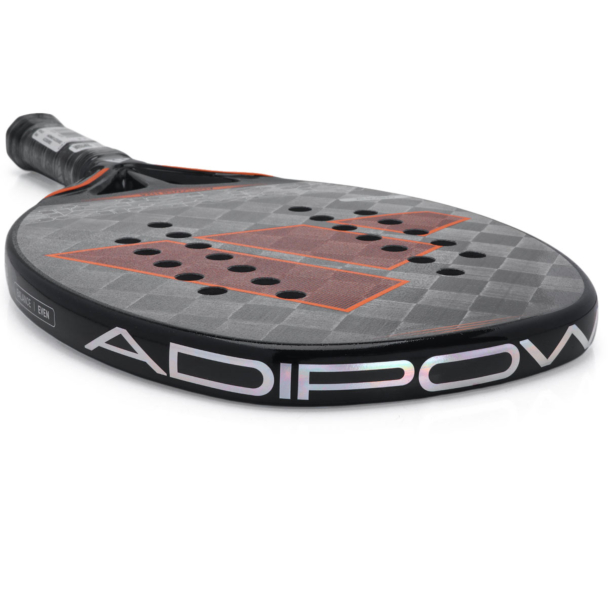 Raquete de Beach Tennis Adidas Adipower 3.3 H24 Preta Prata e Laranja