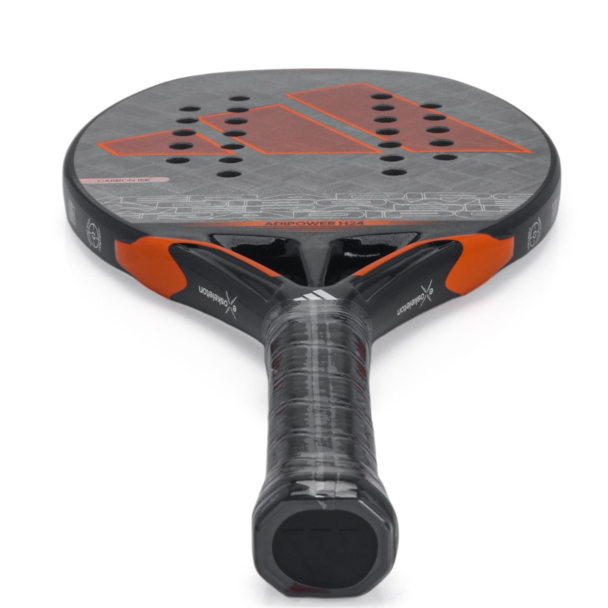 Raquete de Beach Tennis Adidas Adipower 3.3 H24 Preta Prata e Laranja