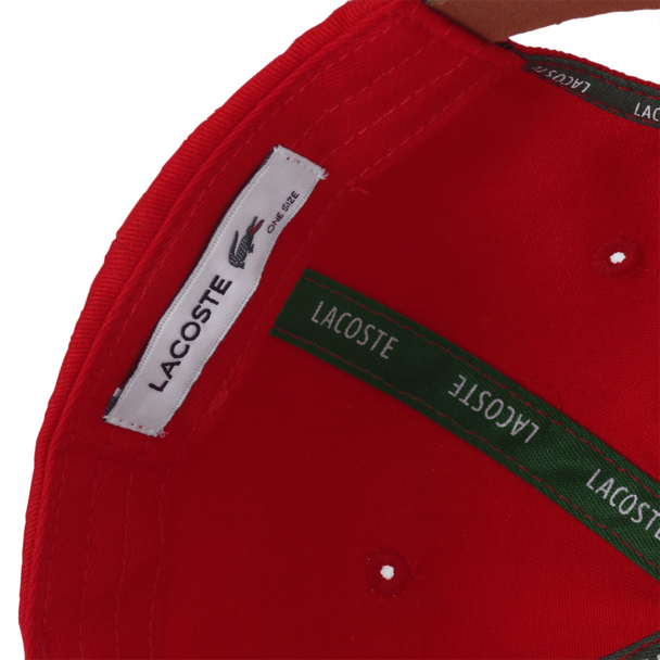 Boné Lacoste Algodão RK8671 Vermelho