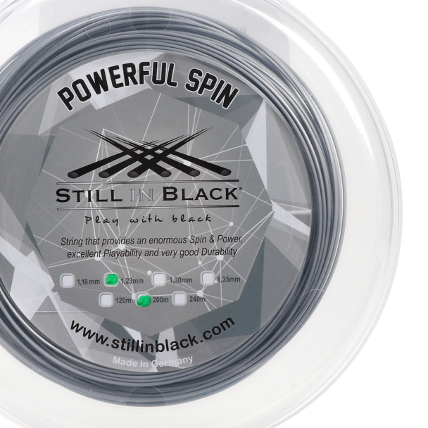Corda Still in Black Powerful Spin 17L 1.23mm Prata - Rolo com 200 Metros