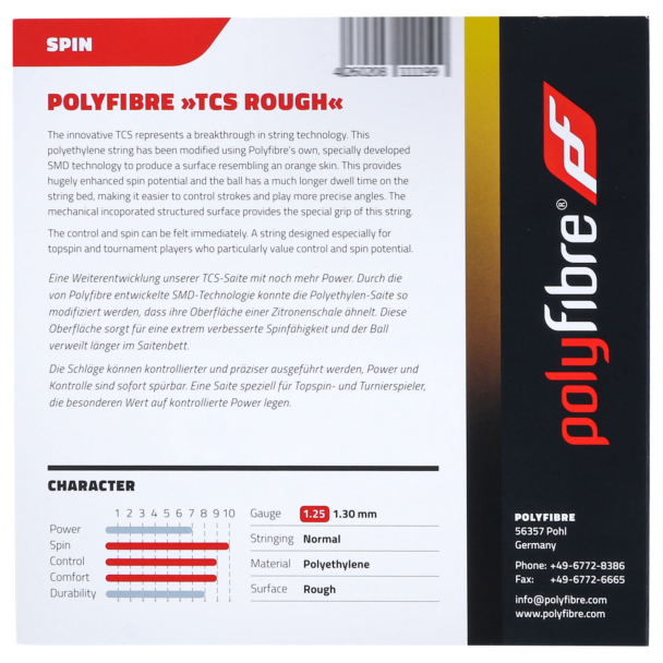 Corda Polyfibre TCS Rough 17L 1.25mm Limão - Set Individual