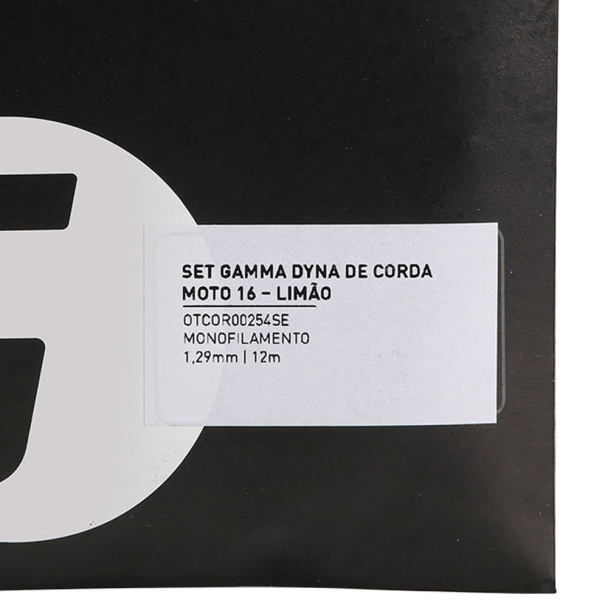 Corda Gamma Dyna Moto 16L 1.29mm Verde Limão - Pack com 03 Sets