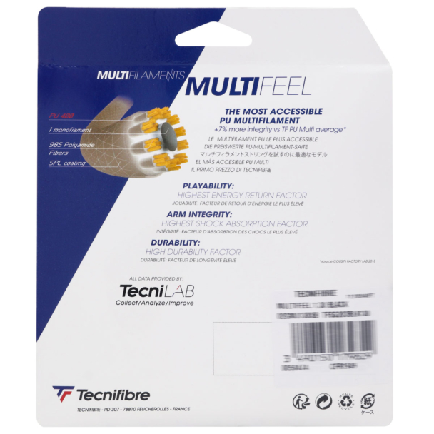 Corda Tecnifibre Multifeel 16 1.30mm - Set Individual - Branca