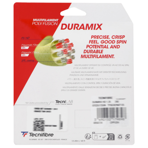 Corda Tecnifibre Duramix 15L 1.35mm - Set Individual - Branca