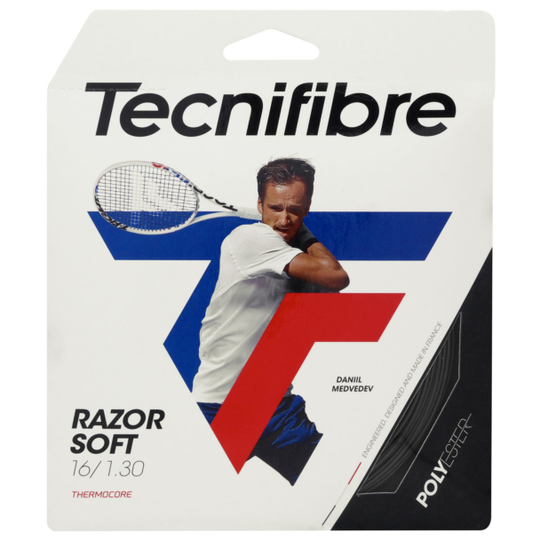 Corda Tecnifibre Razor Soft 16 1.30mm - Set Individual - Preta