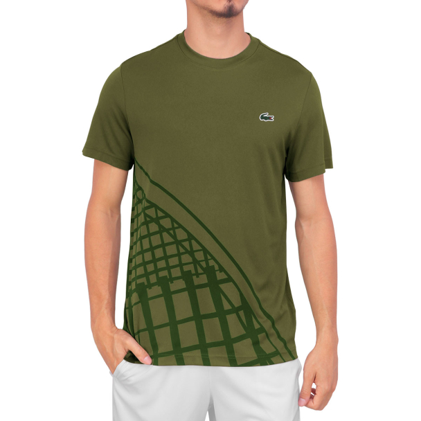 Camiseta Lacoste Tennis Ultra Dry Dimitrov Verde Oliva