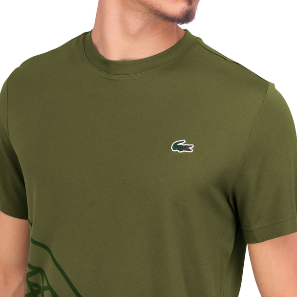 Camiseta Lacoste Tennis Ultra Dry Dimitrov Verde Oliva