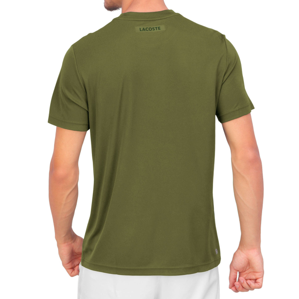 Camiseta Lacoste Tennis Ultra Dry Dimitrov Verde Oliva