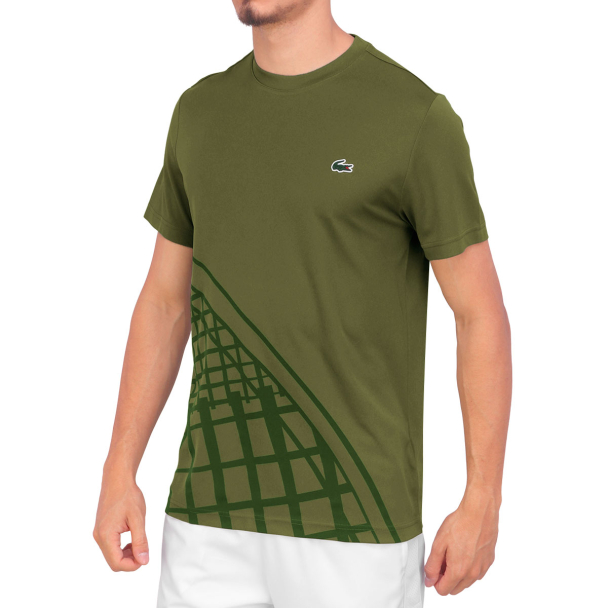 Camiseta Lacoste Tennis Ultra Dry Dimitrov Verde Oliva