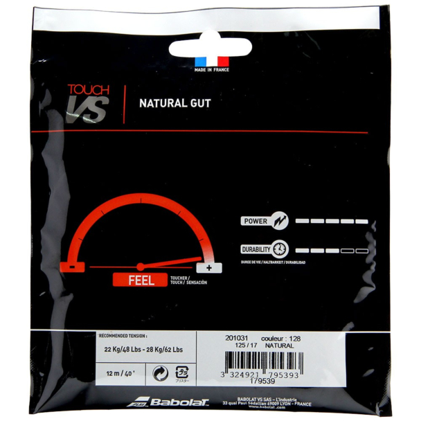 Corda Babolat Touch Vs 17L 1.25mm Natural - Set Individual