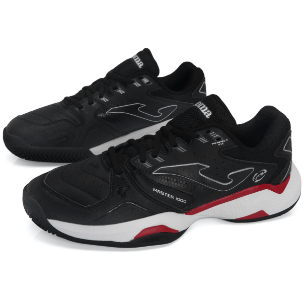 Tênis Joma Master 1000 - Clay - Saibro - Preto Vermelho e Branco