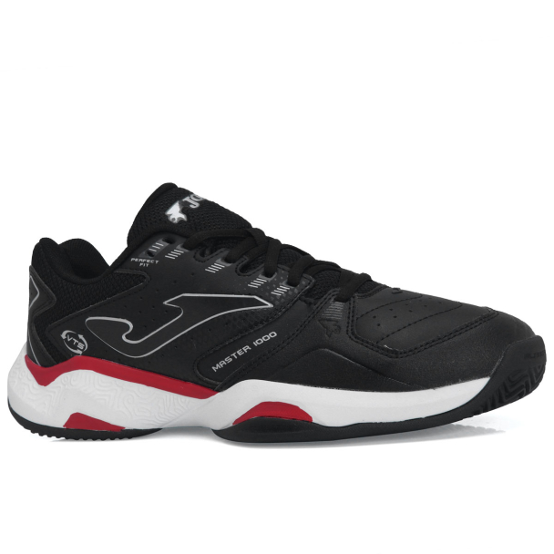 Tênis Joma Master 1000 - Clay - Saibro - Preto Vermelho e Branco