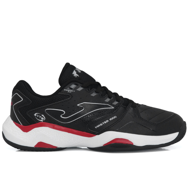 Tênis Joma Master 1000 - Clay - Saibro - Preto Vermelho e Branco