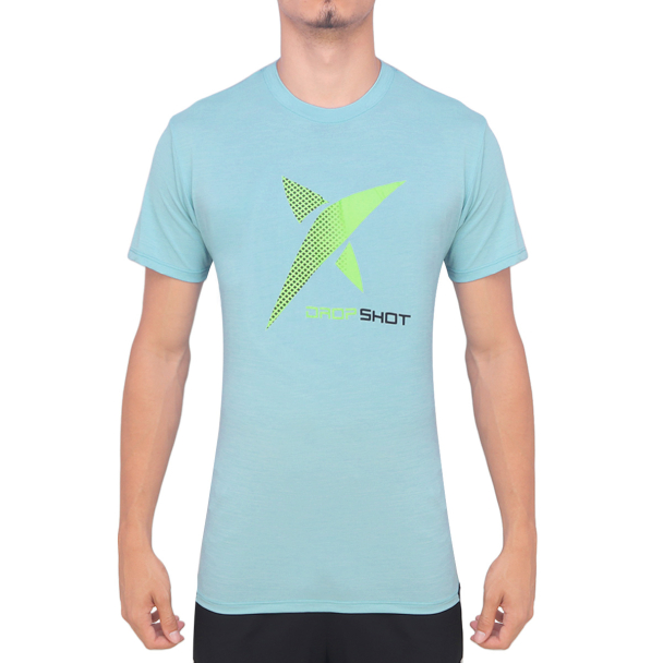 Camiseta Drop Shot Game 2.0 Azul Claro e Verde