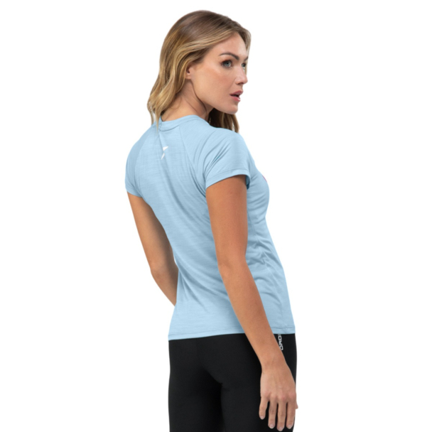 Camiseta Drop Shot Baby Look Enjoy 3.0 Azul Claro