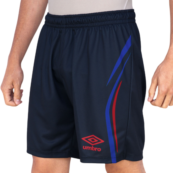 Calção Umbro Rush Futebol Marinho Azul E Vermelho